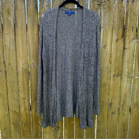 Apt. 9 Heathered Grey Long Open Front Cardigan Sz XL - Picture 7 of 13